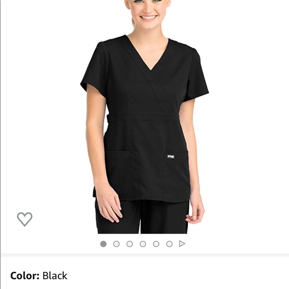 Grey's Anatomy Tops - Grey’s Anatomy black mock scrub top